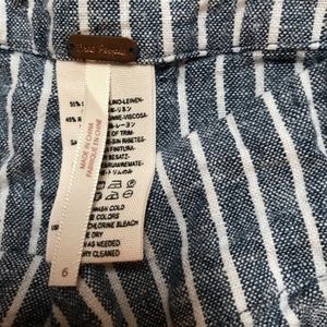 Free People Striped high waisted cropped pants